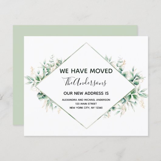 Begroting Moving Announge Eucalyptus Greenery (Voorkant / Achterkant)