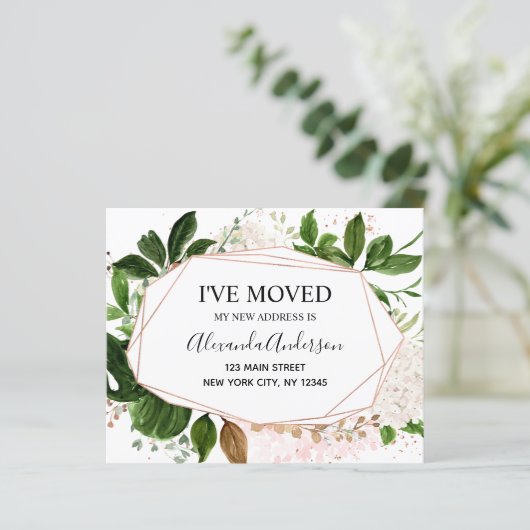 Begroting Moving Announge Eucalyptus Greenery (Staand voorkant)