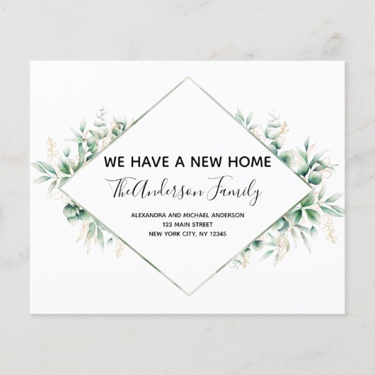 Begroting Moving Announge Eucalyptus Greenery (Voorkant)