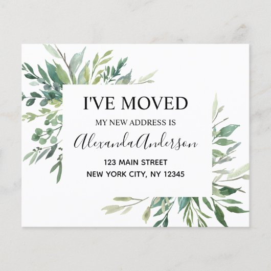 Begroting Moving Announge Eucalyptus Greenery (Voorkant)