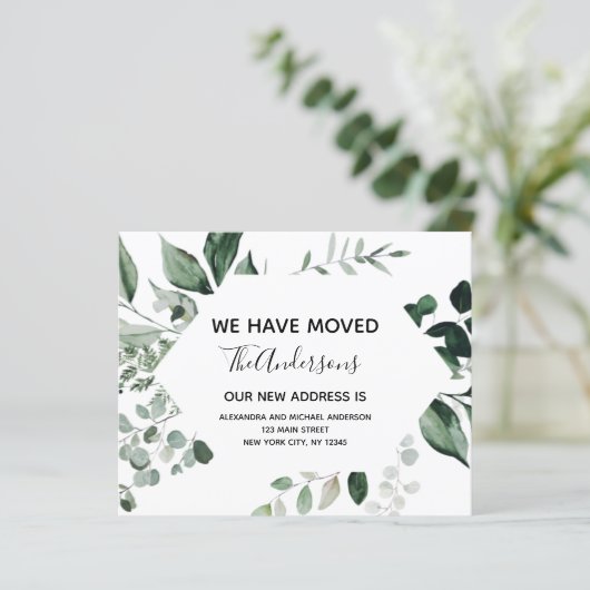 Begroting Moving Announge Eucalyptus Greenery (Staand voorkant)