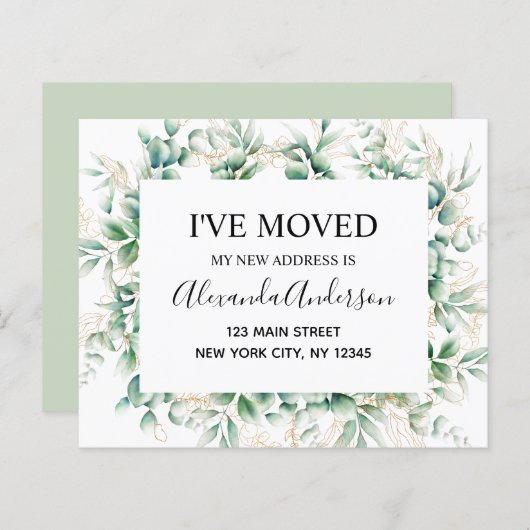 Begroting Moving Announge Eucalyptus Greenery (Voorkant / Achterkant)