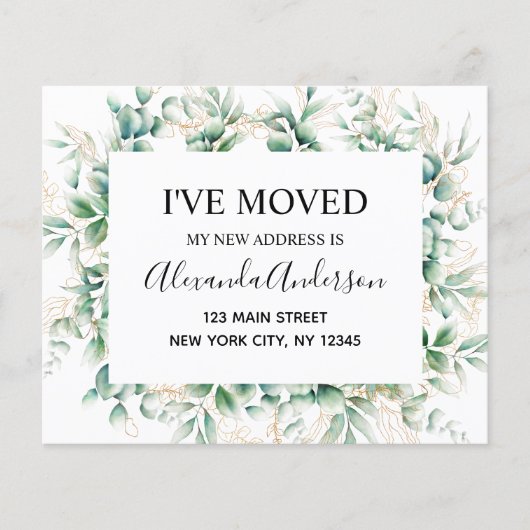 Begroting Moving Announge Eucalyptus Greenery (Voorkant)