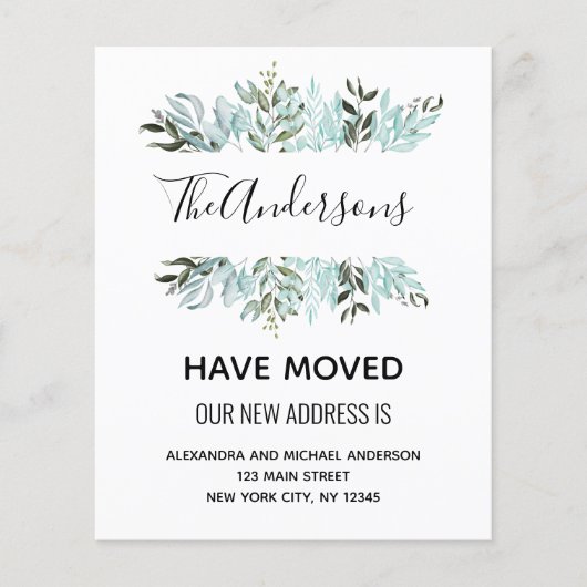 Begroting Moving Announge Eucalyptus Greenery (Voorkant)