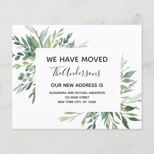 Begroting Moving Announge Eucalyptus Greenery (Voorkant)