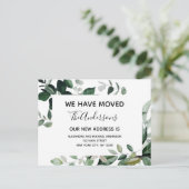 Begroting Moving Announge Eucalyptus Greenery Briefkaart (Staand voorkant)