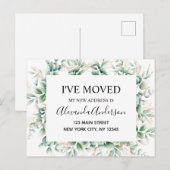 Begroting Moving Announge Eucalyptus Greenery Briefkaart (Voorkant / Achterkant)