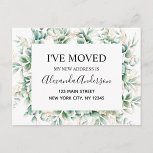Begroting Moving Announge Eucalyptus Greenery Briefkaart