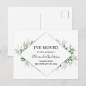 Begroting Moving Announge Eucalyptus Greenery Briefkaart (Voorkant / Achterkant)