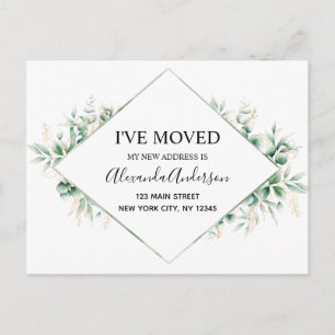Begroting Moving Announge Eucalyptus Greenery Briefkaart