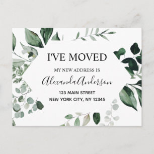 Begroting Moving Announge Eucalyptus Greenery Briefkaart