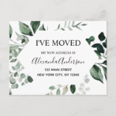 Begroting Moving Announge Eucalyptus Greenery Briefkaart (Voorkant)