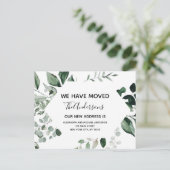 Begroting Moving Announge Eucalyptus Greenery Briefkaart (Staand voorkant)