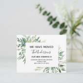 Begroting Moving Announge Eucalyptus Greenery Briefkaart (Staand voorkant)