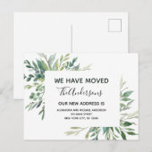 Begroting Moving Announge Eucalyptus Greenery Briefkaart (Voorkant / Achterkant)