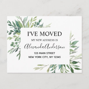 Begroting Moving Announge Eucalyptus Greenery Briefkaart