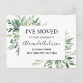 Begroting Moving Announge Eucalyptus Greenery Briefkaart (Voorkant)