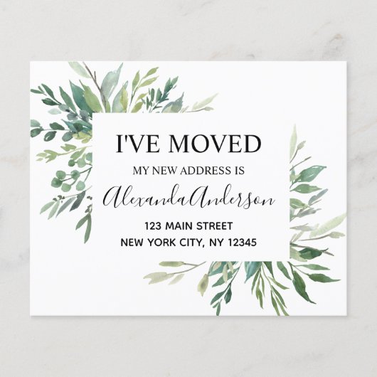 Begroting Moving Announge Eucalyptus Greenery Flyer (Voorkant)