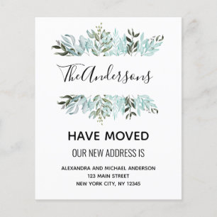 Begroting Moving Announge Eucalyptus Greenery Flyer