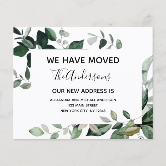 Begroting Moving Announge Eucalyptus Greenery Flyer (Voorkant)