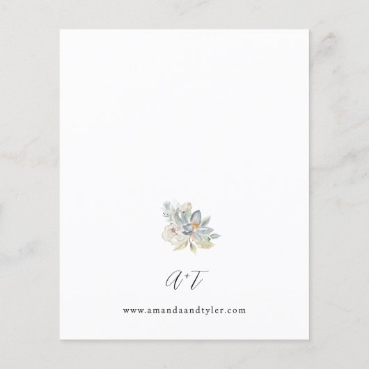 Begroting Munt Greenery & White Floral Wedding (Achterkant)