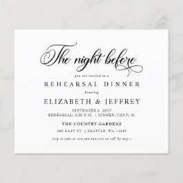 Begroting nacht voor repetitie binnenuitnodiging