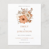 Begroting najaar Floral QR code Weddenschap sparen (Voorkant)