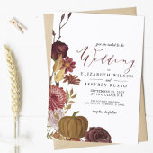 Begroting najaar Herfst Pumpkin Wedding Invitartio
