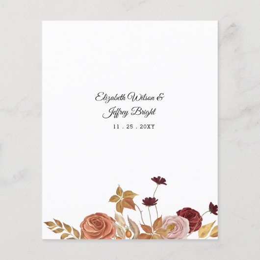 Begroting najaar Herfst Pumpkin Wedding Invitartio (Achterkant)