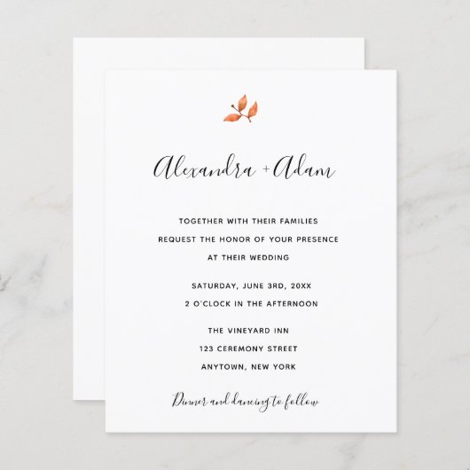 Begroting najaar najaar terugval uitingen van wedd (Voorkant / Achterkant)