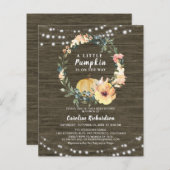 Begroting najaar Rustic Little Pumpkin Baby shower (Voorkant / Achterkant)