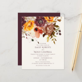 Begroting najaar Rustic Plum Oranje Floral Wedding