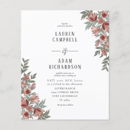 Begroting najaar uitnodiging voor een Floral bruil