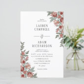 Begroting najaar uitnodiging voor een Floral bruil (Staand voorkant)