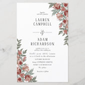 Begroting najaar uitnodiging voor een Floral bruil (Voorkant)