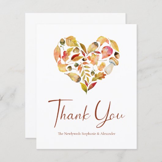 Begroting najaar verlaten bruiloft Hartelijk dank (Voorkant / Achterkant)