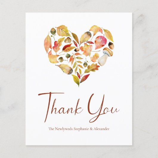 Begroting najaar verlaten bruiloft Hartelijk dank (Voorkant)