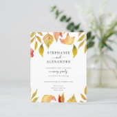 Begroting najaar verlaten bruiloft QR uitnodigen (Staand voorkant)