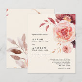 Begroting najaar Waterverf Floral Weddenschap (Voorkant / Achterkant)