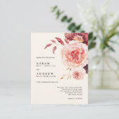 Begroting najaar Waterverf Floral Weddenschap (Staand voorkant)