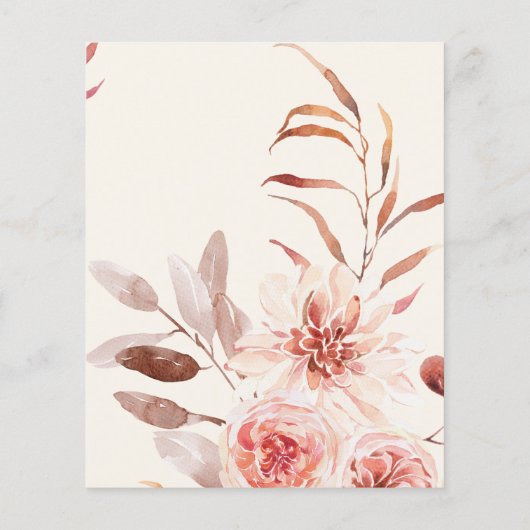 Begroting najaar Waterverf Floral Weddenschap (Achterkant)