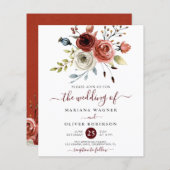 Begroting najaar Waterverf Floral Weddenschap (Voorkant / Achterkant)