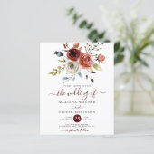 Begroting najaar Waterverf Floral Weddenschap (Staand voorkant)