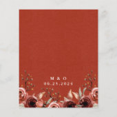 Begroting najaar Waterverf Floral Weddenschap Flyer (Achterkant)