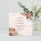 Begroting najaar Waterverf Floral Wedding Kaart (Staand voorkant)