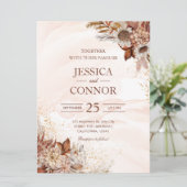 Begroting najaar Waterverf Floral Wedding Kaart (Staand voorkant)