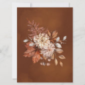 Begroting najaar Waterverf Floral Wedding Kaart (Achterkant)