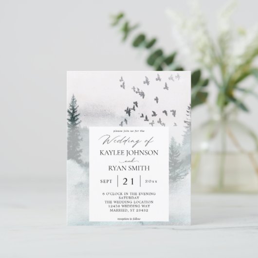 Begroting Natuur bos en vogels 2 bruiloft (Staand voorkant)