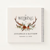 Begroting natuurlĳke florale bruiloft gastenboek r notitieboek (Achterkant)