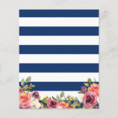 Begroting Nautical Anchor Floral Wedding Invitatio (Achterkant)